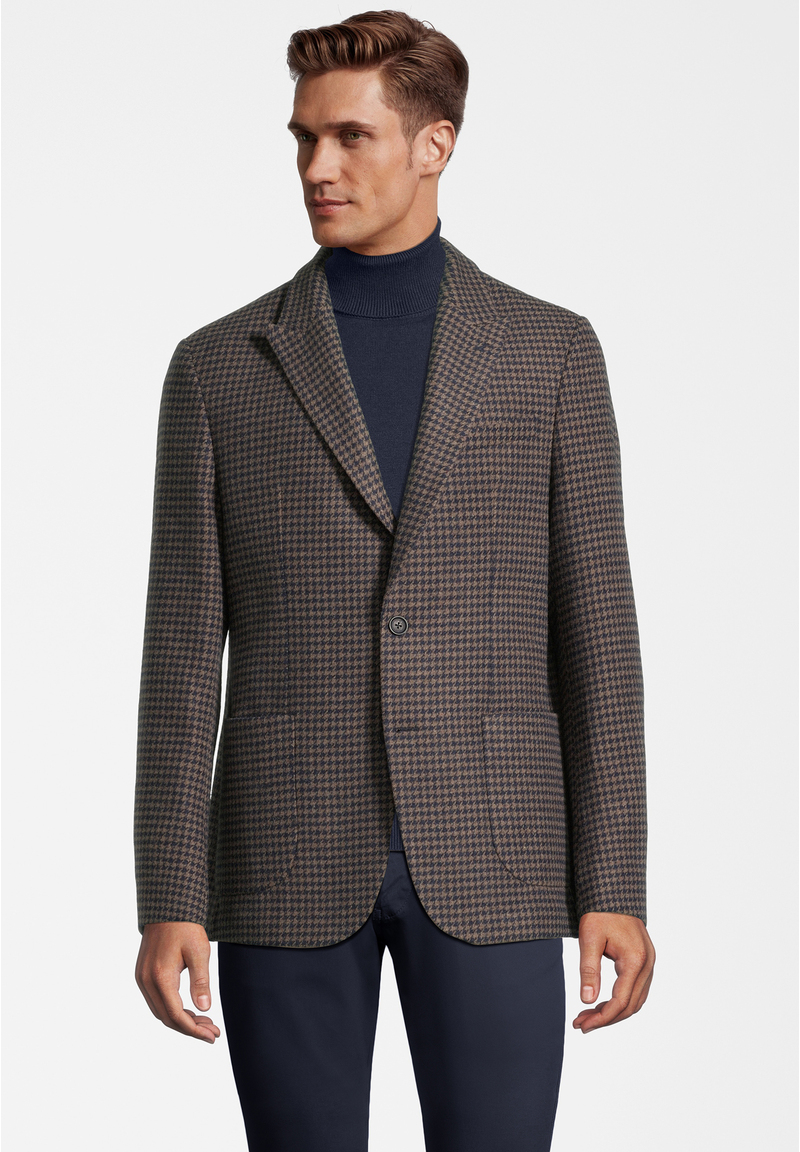 Sakko Woll-Mix, braun Frontansicht