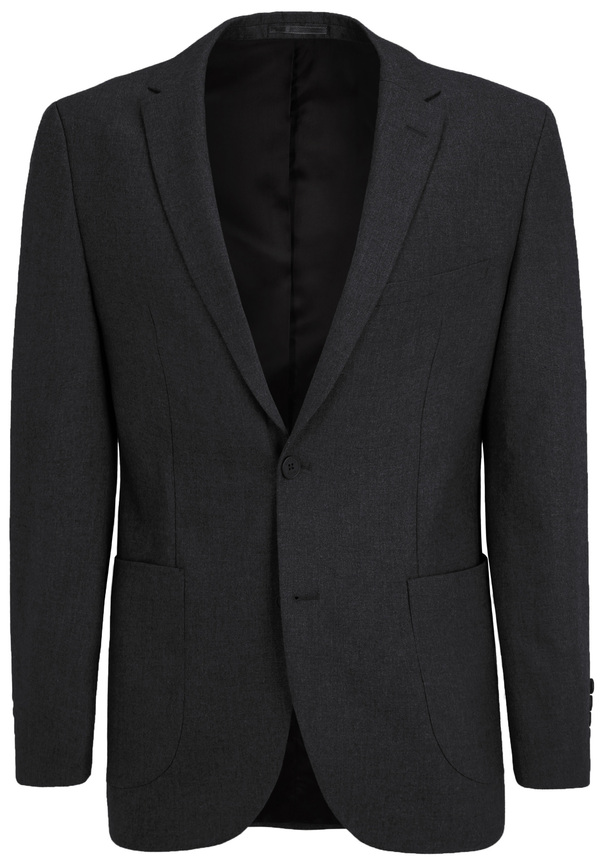 Sakko aufgesetzte Taschen, Graphit Detailansicht 2