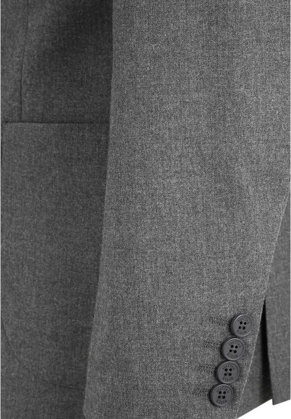 Sakko aufgesetzte Taschen, grau melange