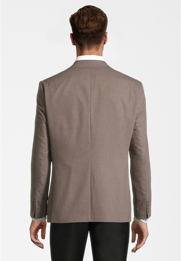 Sakko aufgesetzte Taschen, beige Rückansicht