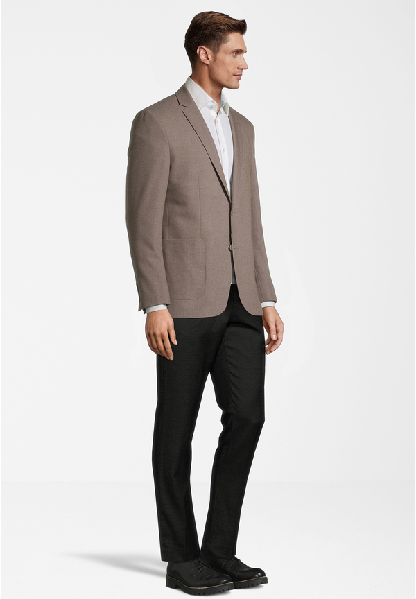 Sakko aufgesetzte Taschen, beige Detailansicht 1