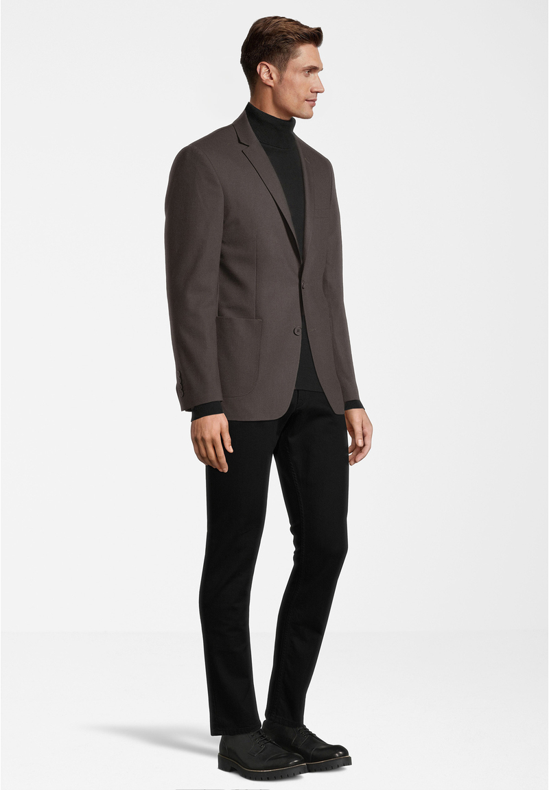 Sakko aufgesetzte Taschen, taupe Detailansicht 1