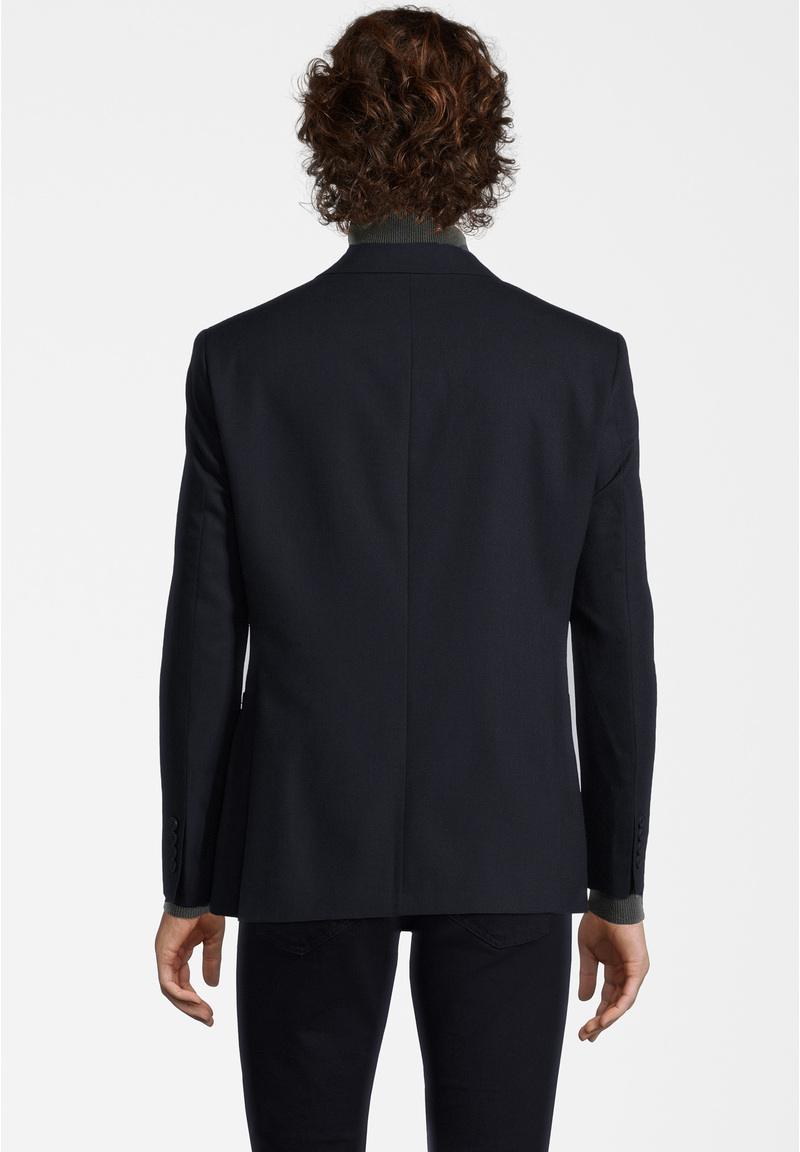 Sakko aufgesetzte Taschen, Marine Rückansicht