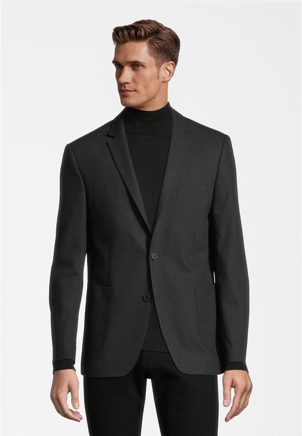 Sakko aufgesetzte Taschen, tanne Frontansicht