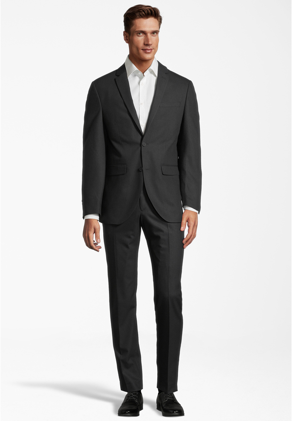 Anzug Slim Fit elastisch, graphit Frontansicht