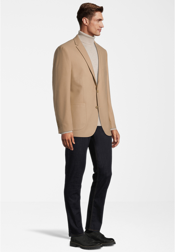 Sakko aufgesetzte Taschen, beige Detailansicht 1