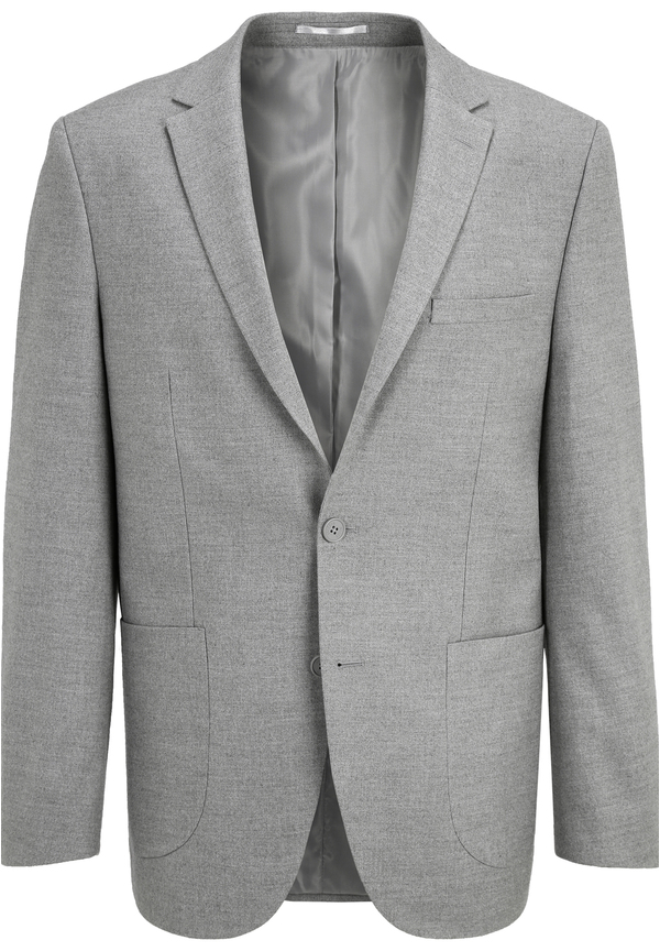 Sakko aufgesetzte Taschen, grau Detailansicht 2