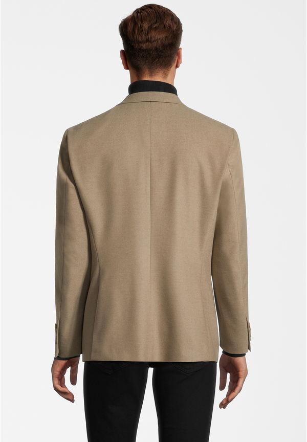 Sakko aufgesetzte Taschen, beige Rückansicht