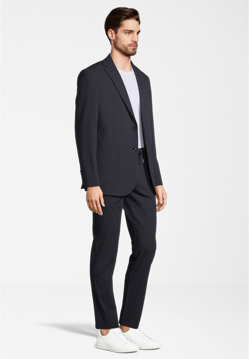 Anzug Slim Fit Drawstring, Marine Detailansicht 1