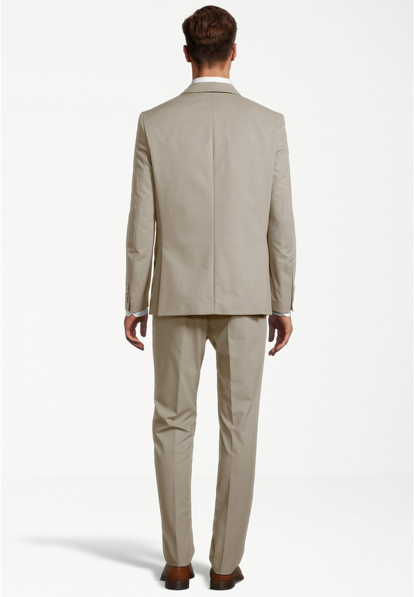 Designer Anzug Slim Fit, Beige Rückansicht