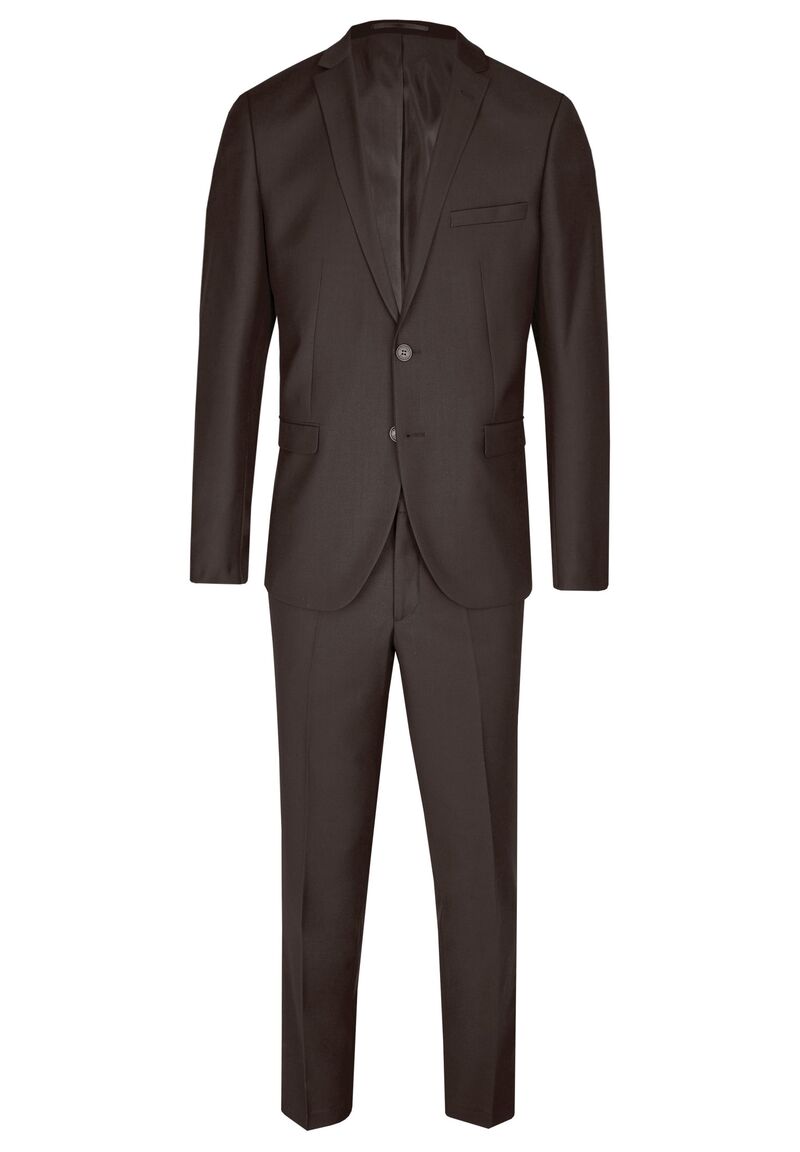 Designer Anzug Slim Fit, Braun