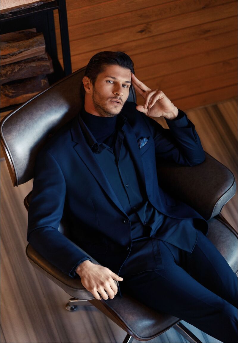 Designer Anzug Slim Fit, Blau