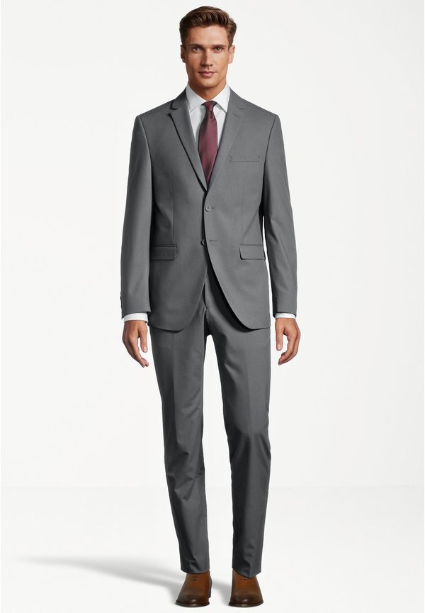 Designer Anzug Slim Fit, Grau Frontansicht