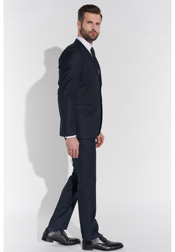 Designer Anzug Slim Fit, Marine Detailansicht 1