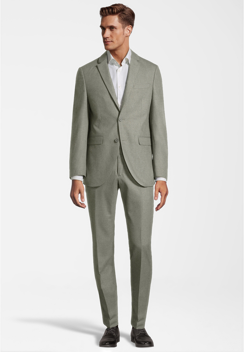 Designer Anzug Slim Fit, khaki Frontansicht